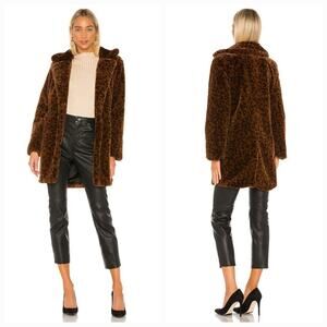 Privacy Please Addison Coat in Leopard Small
